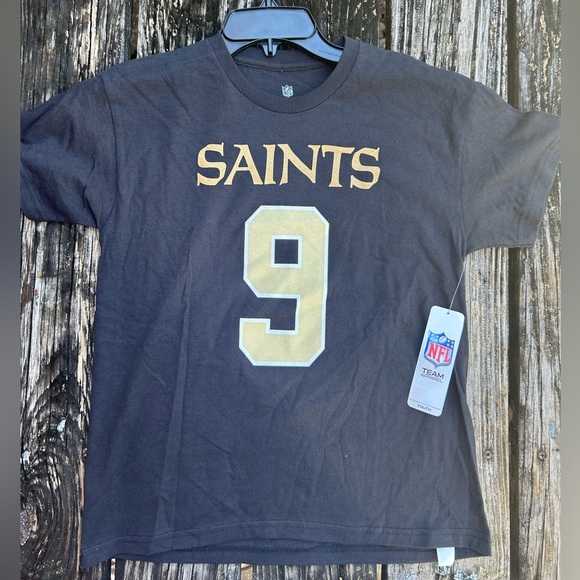 NWT NFL Team Apparel New Orleans Saints Drew Brees #9 Youth T-Shirt L 14-16 - Picture 2 of 6